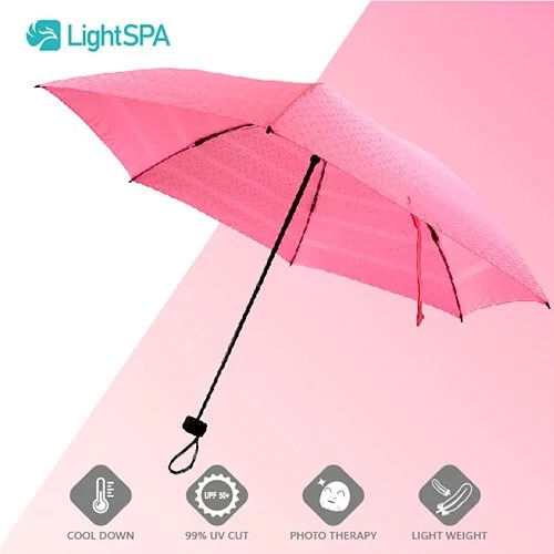 【LightSPA】美肌光波易開收輕量反摺傘照片1
